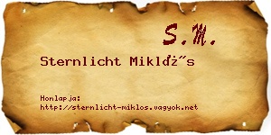 Sternlicht Miklós névjegykártya